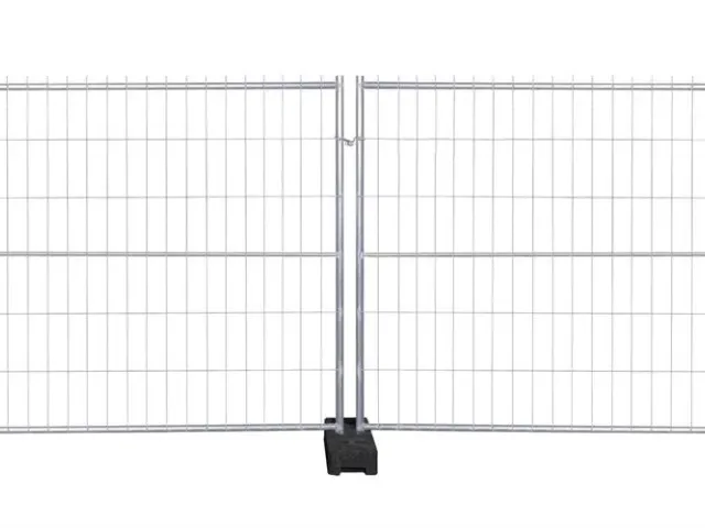 Bauzaun-Komplettset 17 m – 5 Elemente + Zubehör