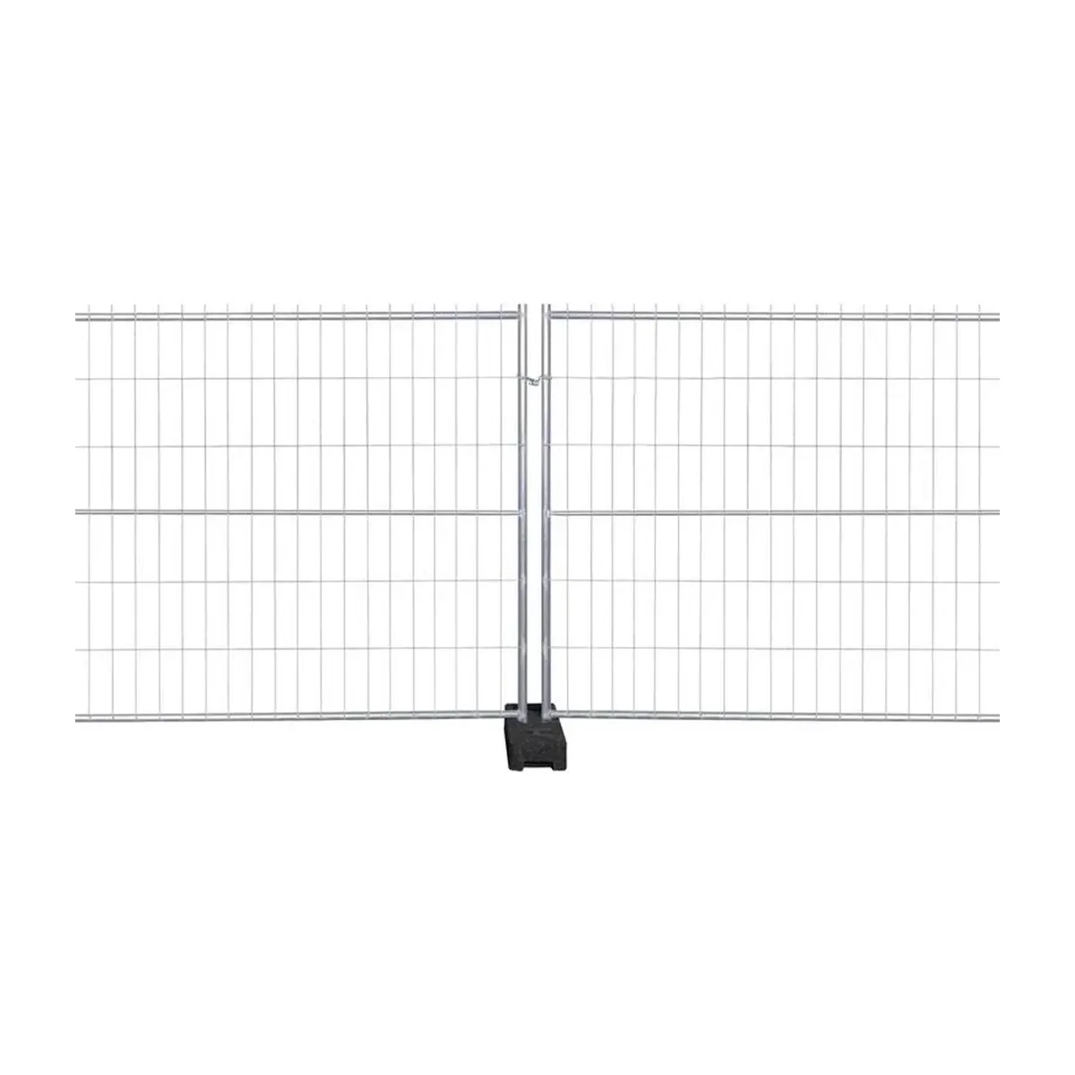 Bauzaun-Komplettset 17 m – 5 Elemente + PVC-Füße + Schellen